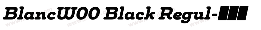 BlancW00 Black Regul字体转换